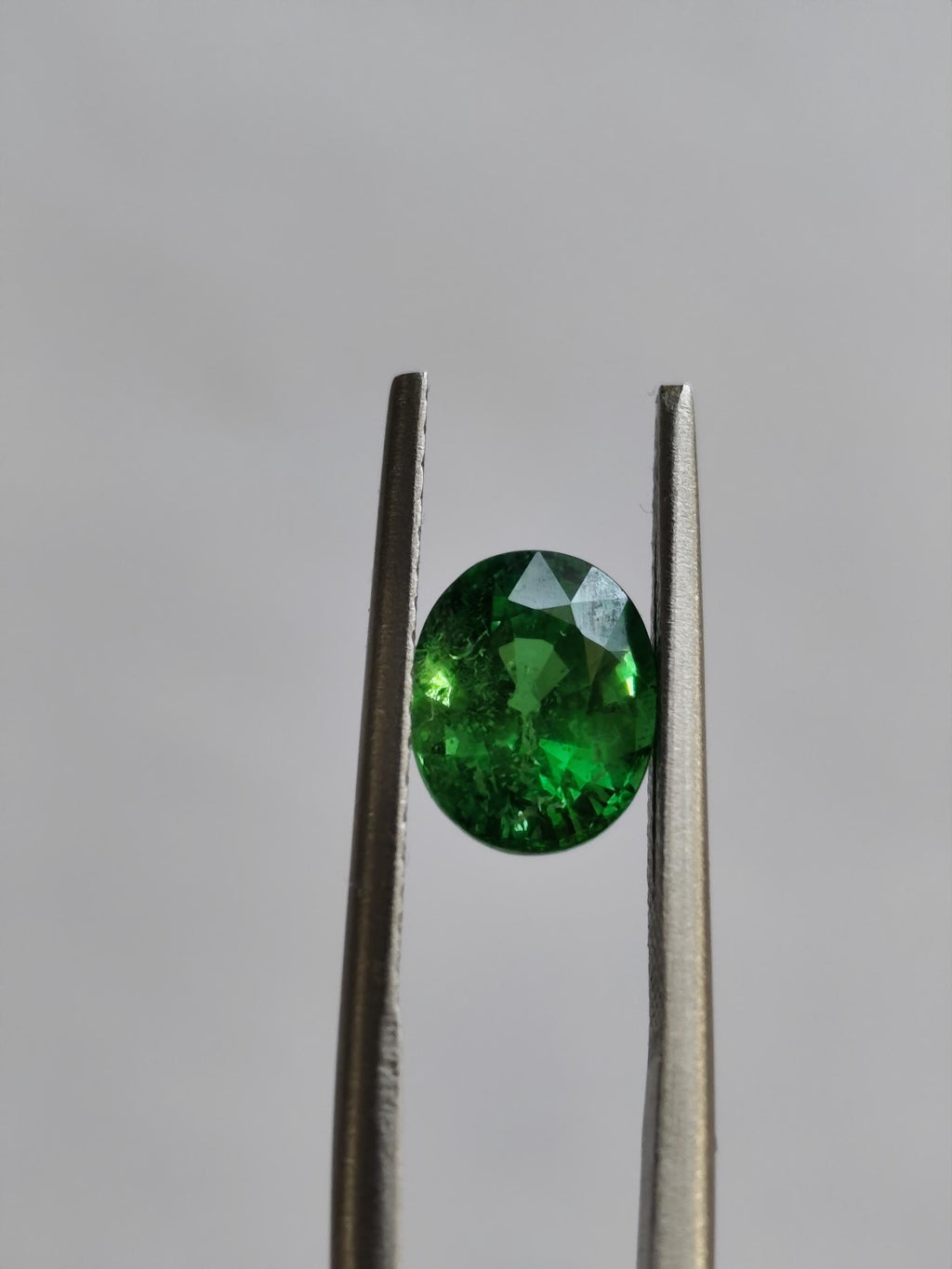 Natural Tsavorite Garnet 2.47 Ct Vivid Green Oval Cut – Unheated – Bright Neon Green Gemstone