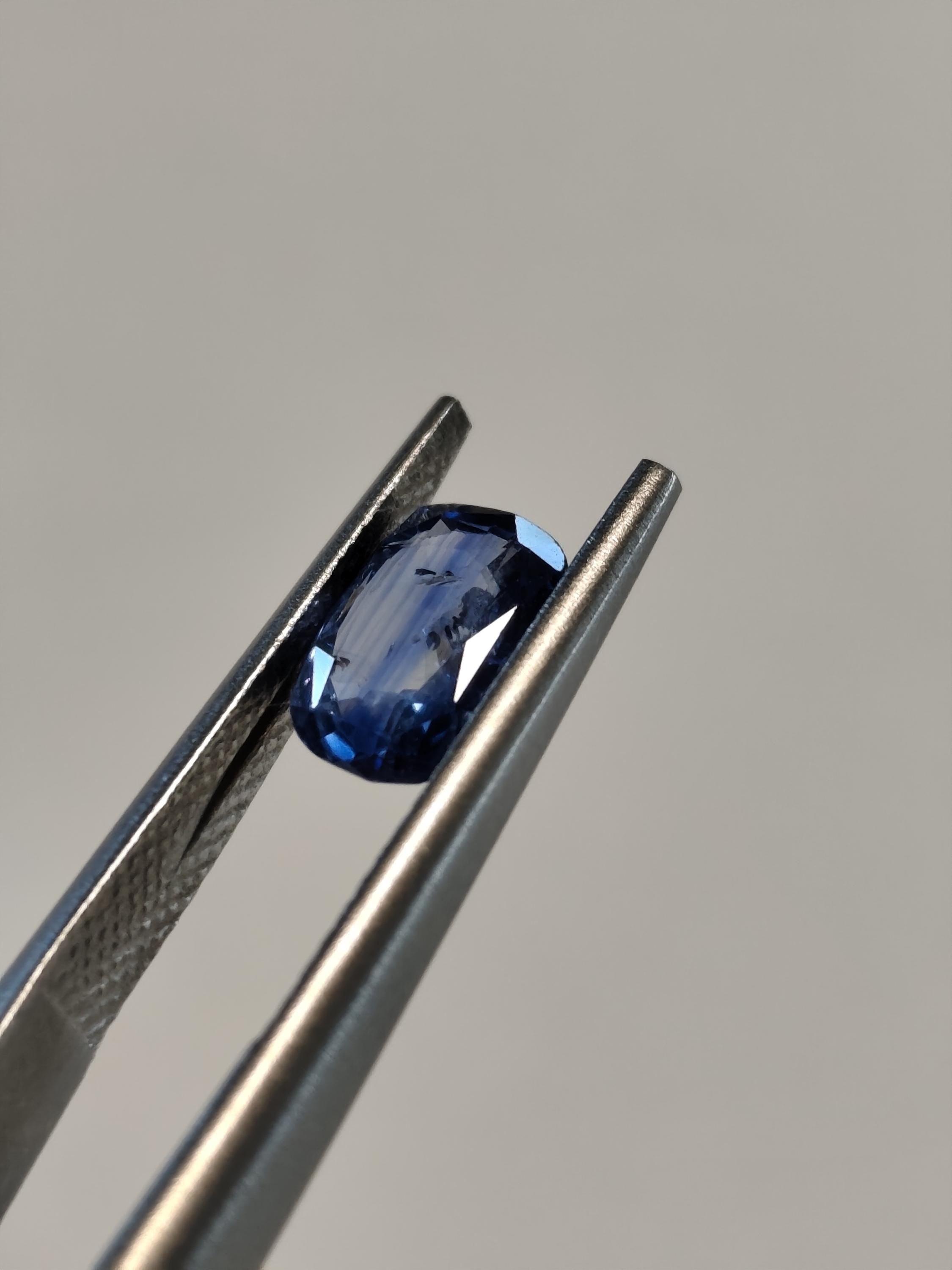 Vivid Electric Blue Sapphire 1.57 Ct Cushion Cut Natural Certified Sapphire Loose Gemstone