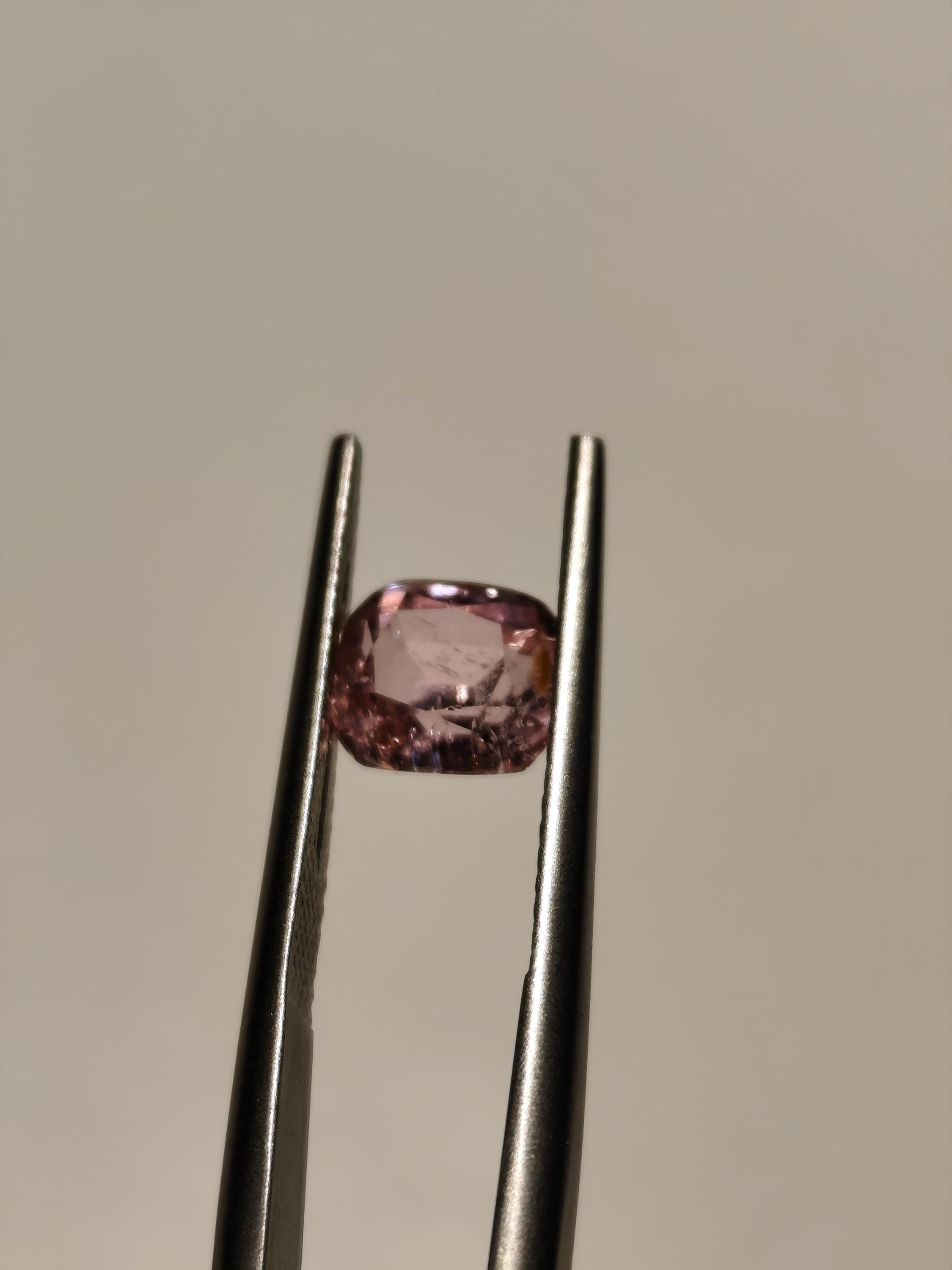 Natural 1.45 Ct Light Pink Tourmaline  Cushion Cut  Afghan Blush Gemstone Loose Stone