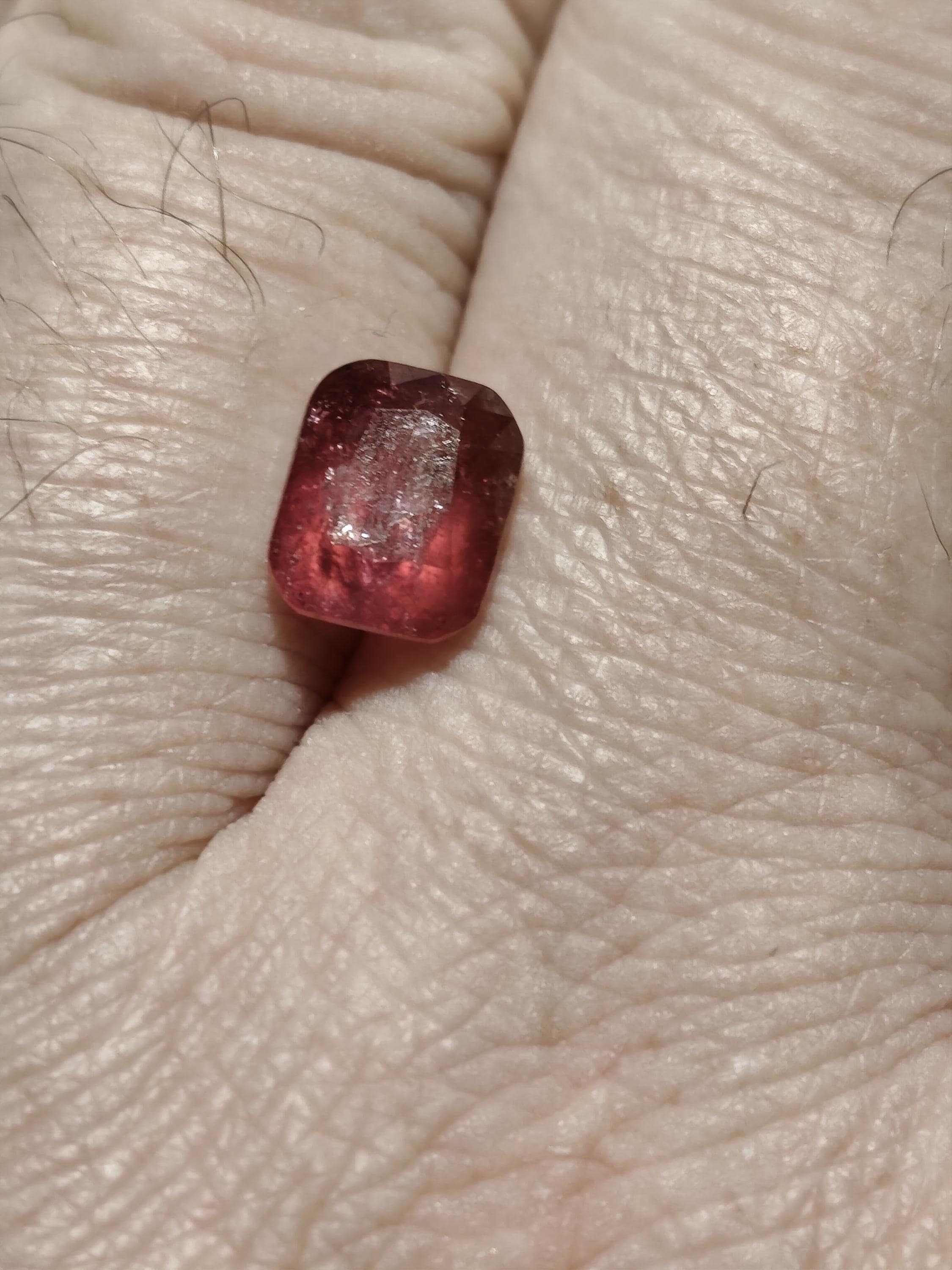 Natural Rubellite Tourmaline 3.20 Ct  Pinkish Red  Cushion Cut Loose Gemstone Afghan