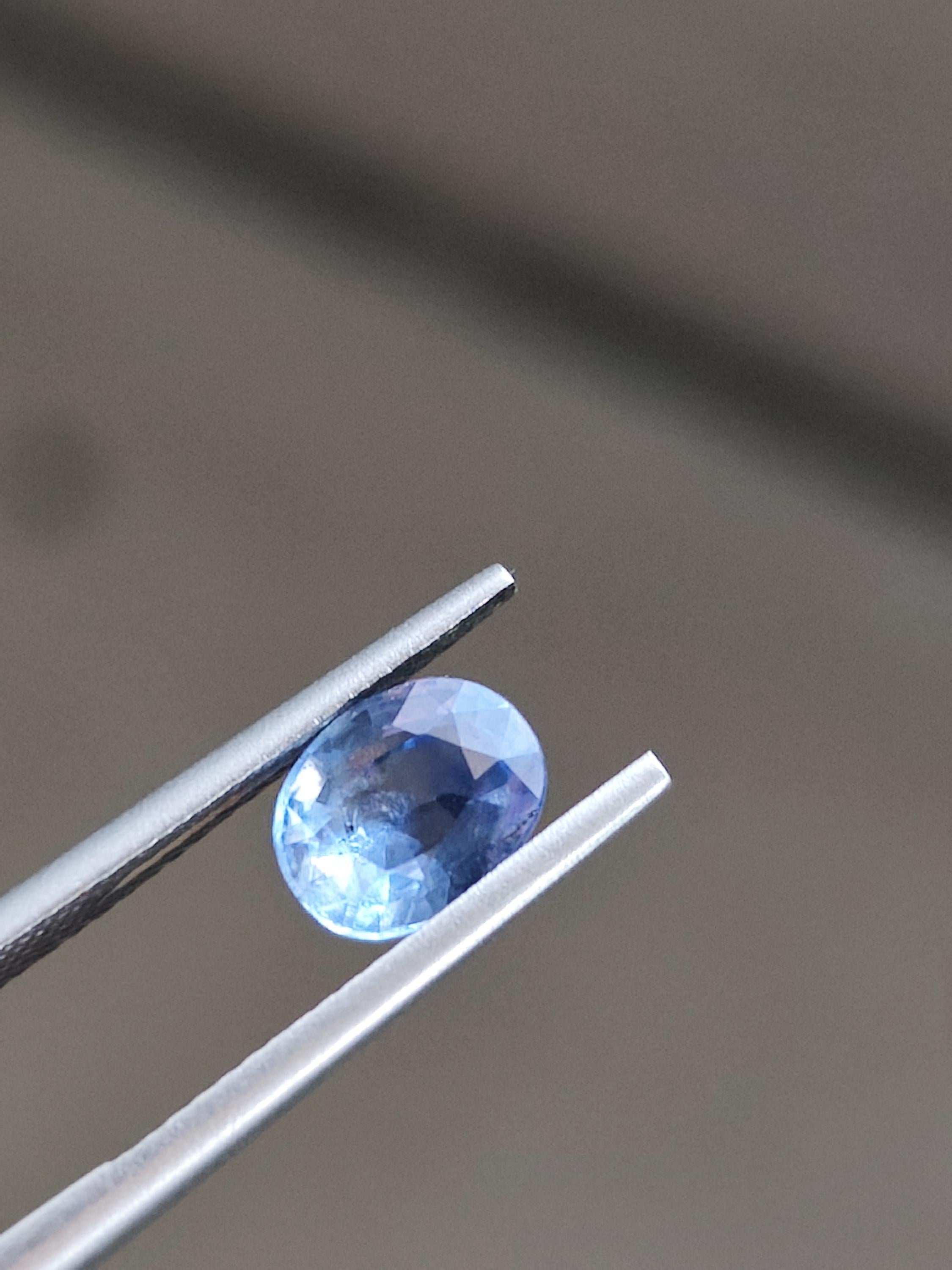 1.56 Ct Natural Cornflower Sky Blue Sapphire Oval Cut Loose Gemstone For Ring Jewelry