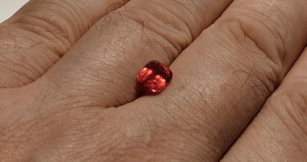 1.93 Ct Natural Rubellite Tourmaline – Pinkish Red Cushion Cut – Afghan Gemstone – Loose Stone