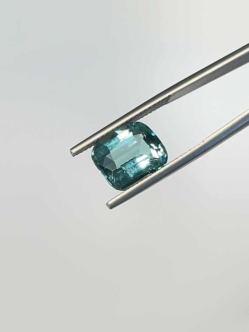 Natural Seafoam Tourmaline Gemstone, 4.83 Ct Cushion Cut Loose Stone, Certified