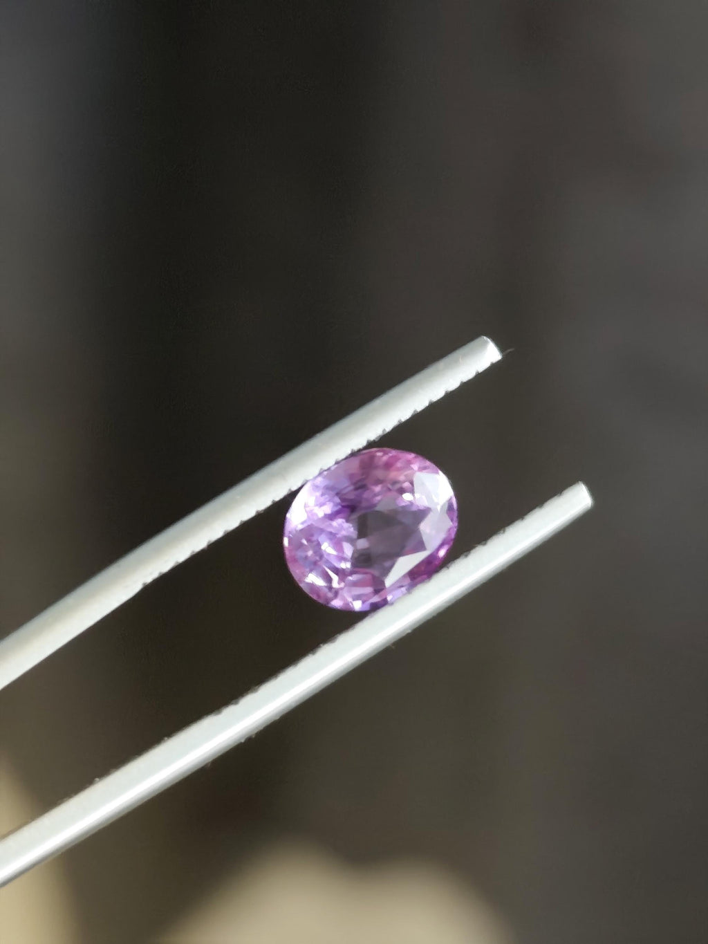 Unheated Ceylon Pink Sapphire 1.78 Ct Oval Purplish Pink Loose Gemstone