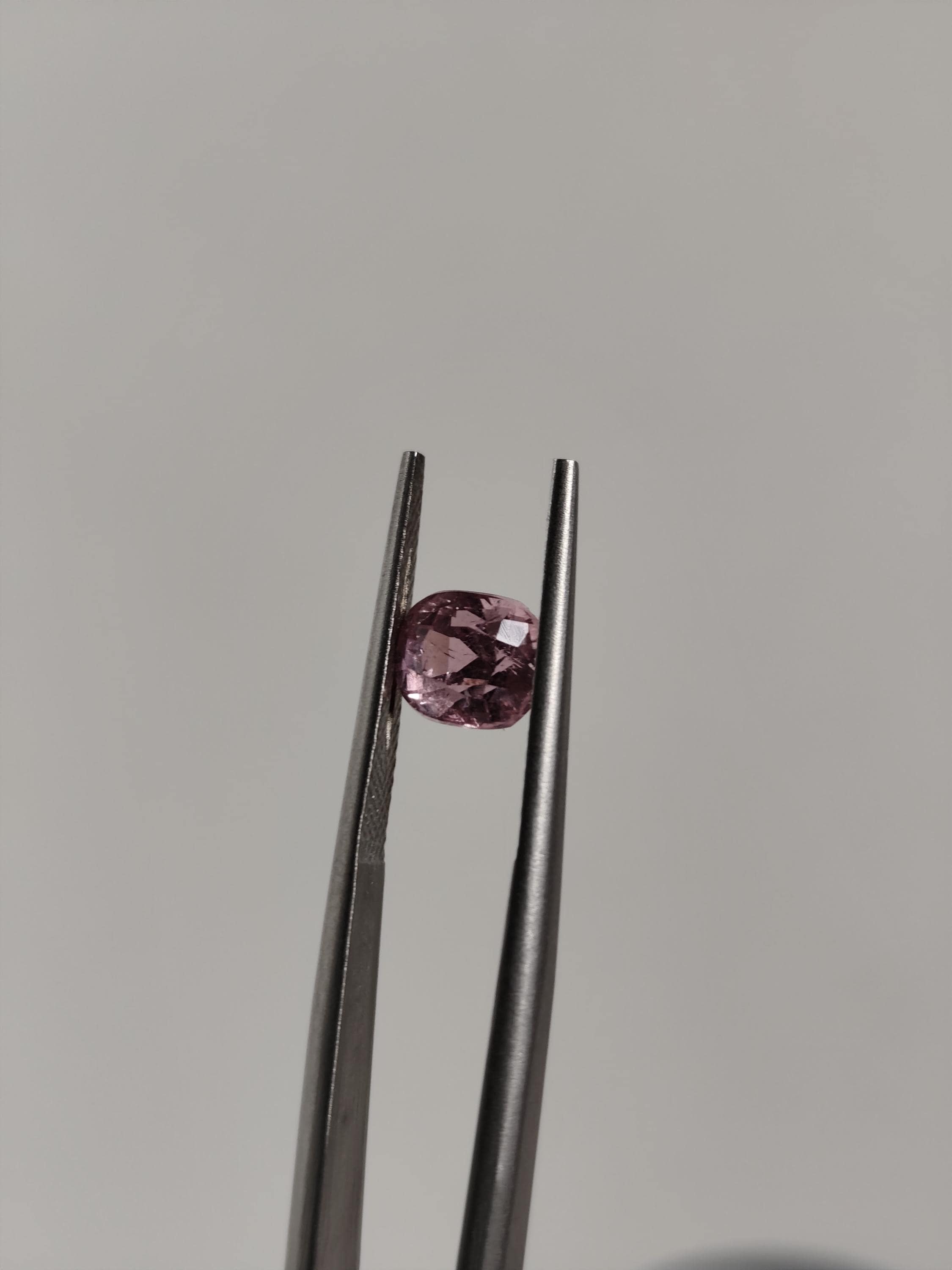 Natural Pink Tourmaline 1.57 CT Cushion / Soft Romantic Pink Gemstone for Ring / Afghan Origin