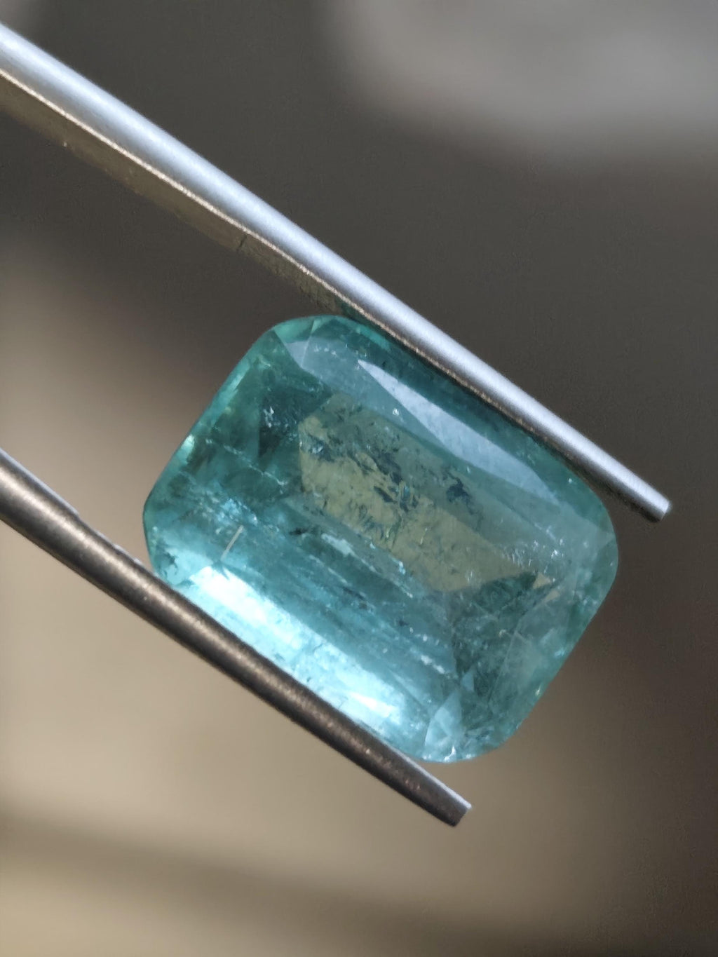 14.30 Ct Natural Seafoam Green Tourmaline Cushion Cut Afghan Loose Gemstone
