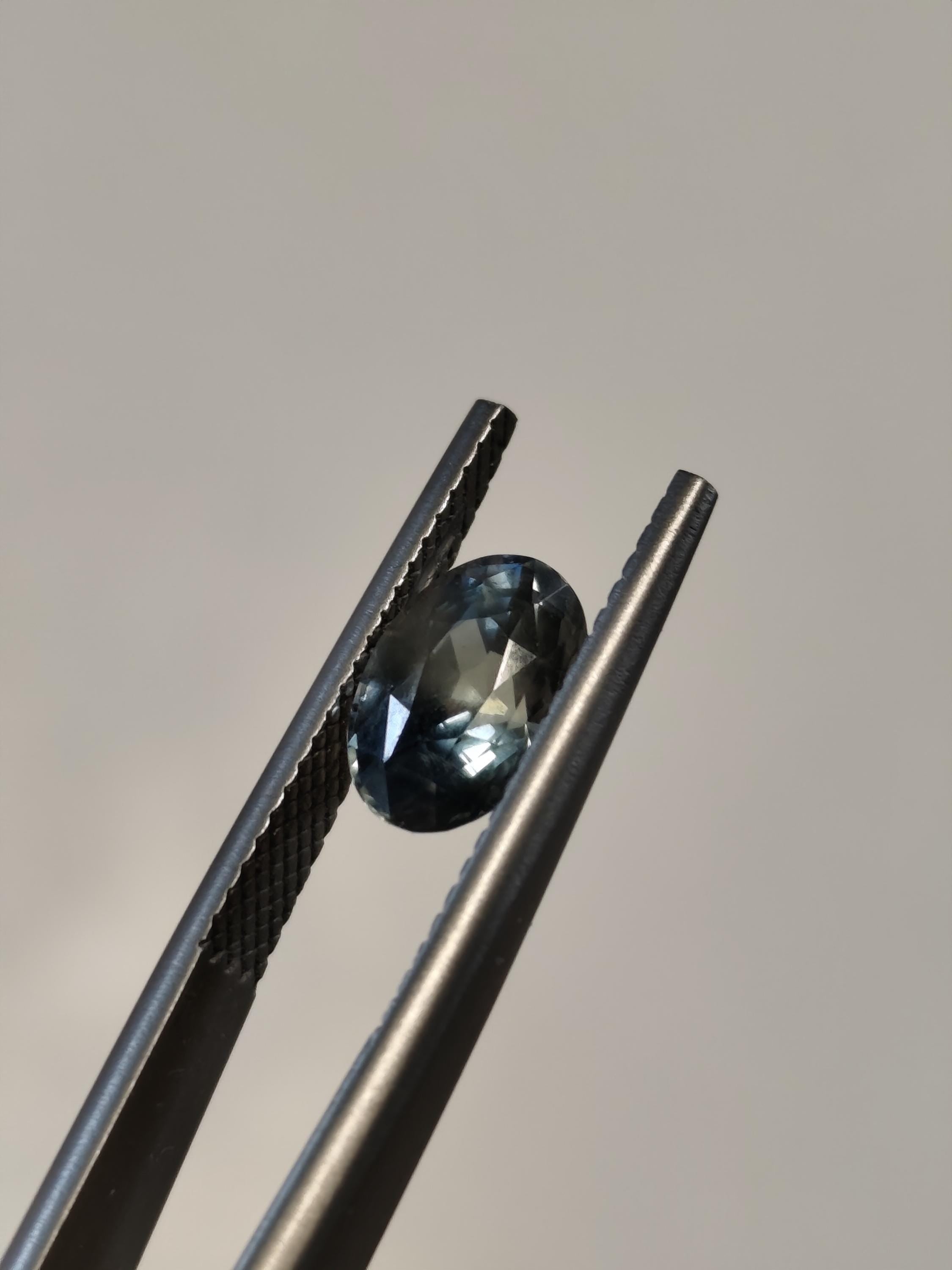 2.17 Ct Unheated Peacock Teal Sapphire Natural Ceylon Blue Green Sapphire Oval Loose Gemstone