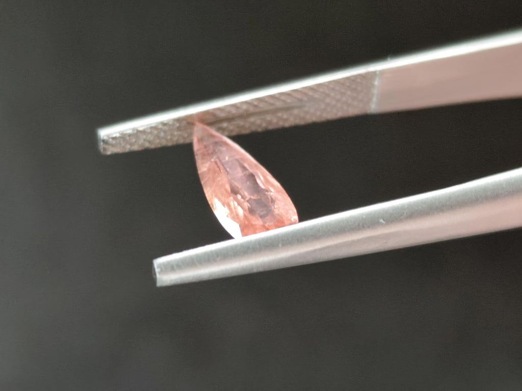 Rare Natural Vayrynenite 0.77 Ct Salmon Pink Pear Gem Afghanistan