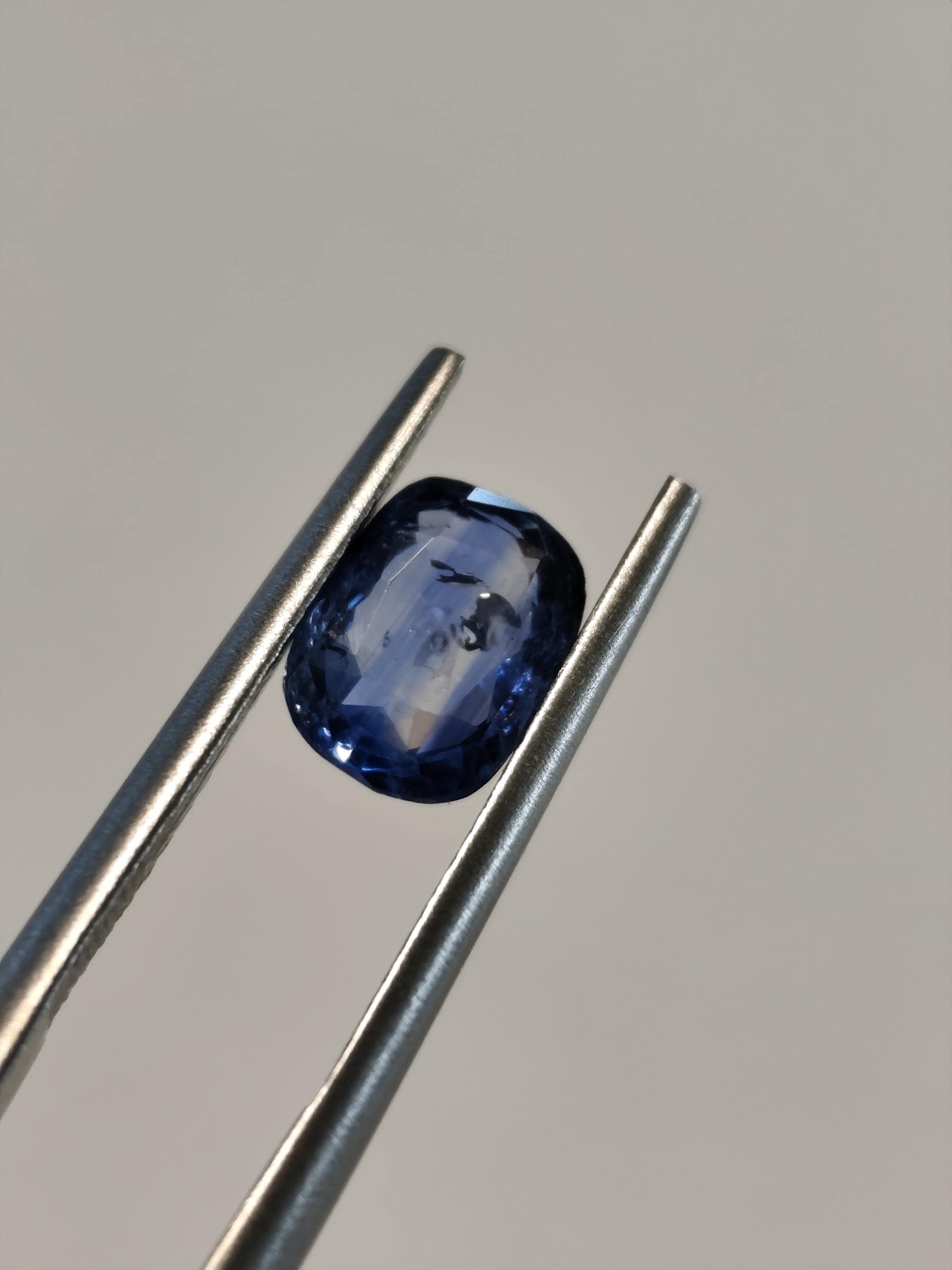 Vivid Electric Blue Sapphire 1.57 Ct Cushion Cut Natural Certified Sapphire Loose Gemstone