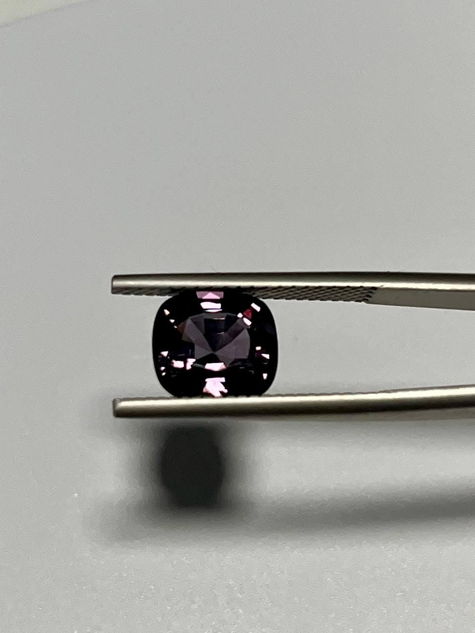 2.81 Ct Natural Violet Spinel Cushion | Burma | No Heat | Greyish Purple Gemstone  for ring