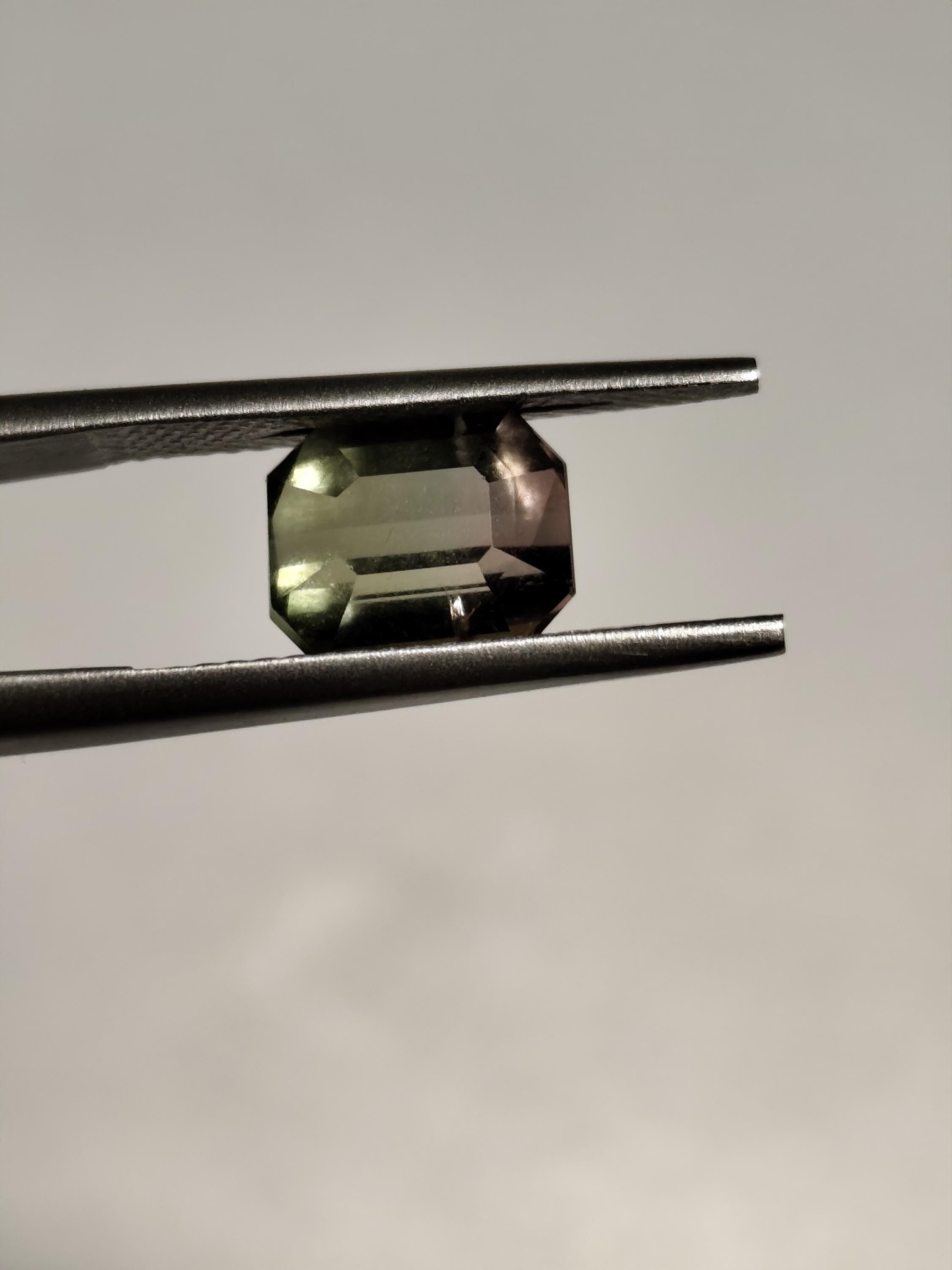 Bi-Color Tourmaline 2.53 Ct – Green Pink Tourmaline – Emerald Cut – Afghanistan Natural Gemstone – Watermelon Style