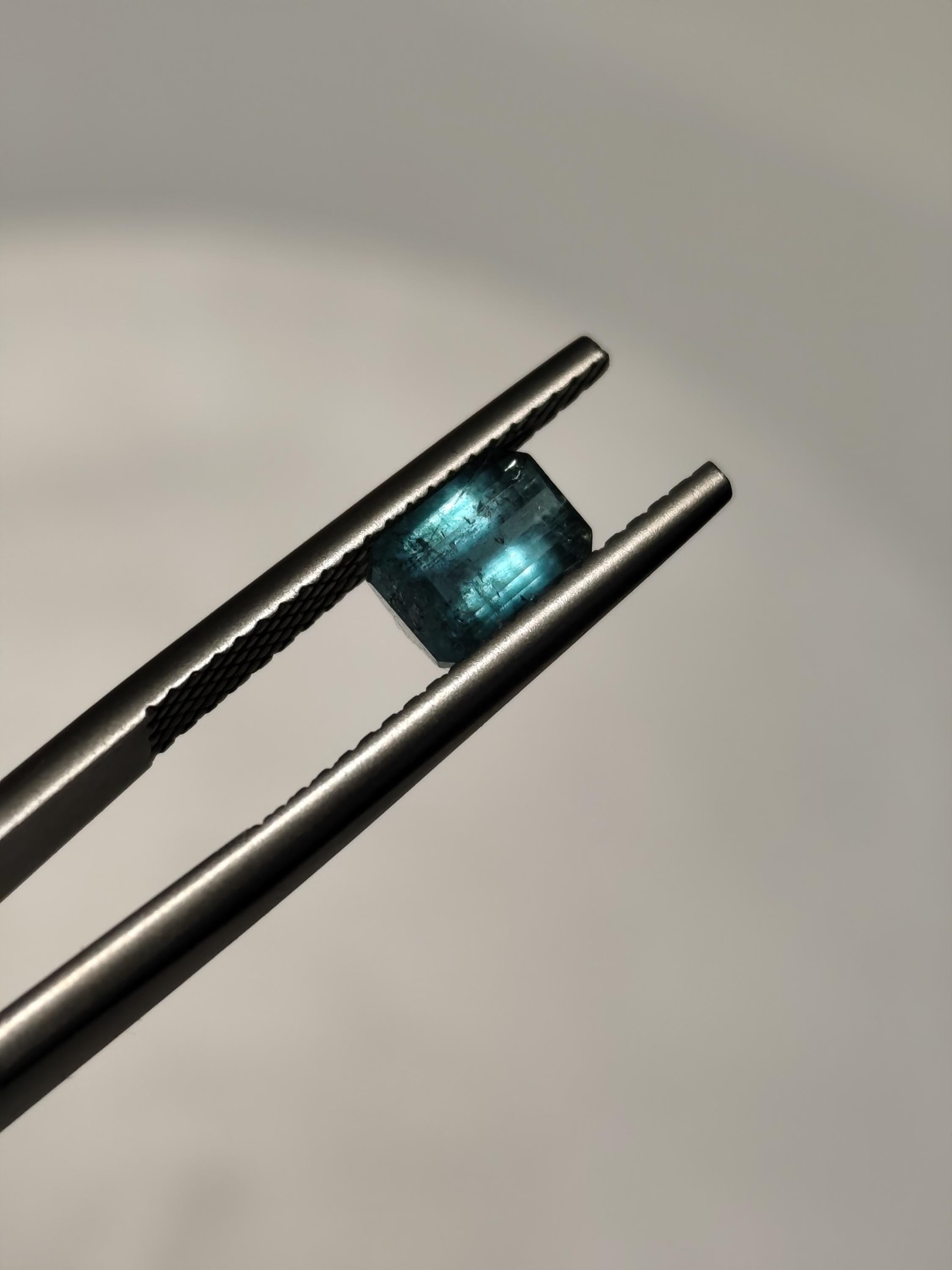 0.92 Ct Natural Afghan Blue-Green Tourmaline – Lagoon Teal Emerald Cut Loose Gemstone