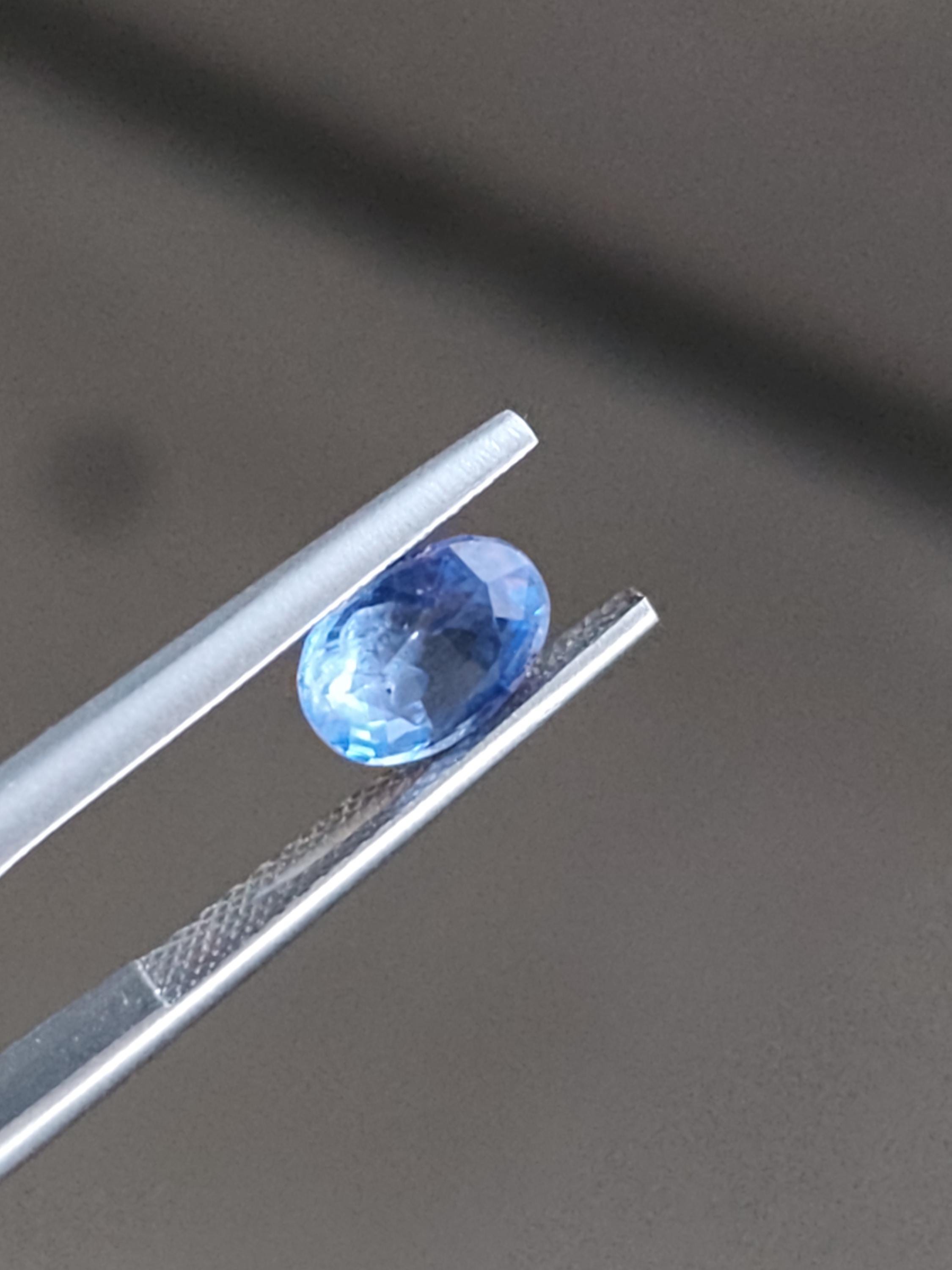 1.56 Ct Natural Cornflower Sky Blue Sapphire Oval Cut Loose Gemstone For Ring Jewelry