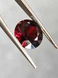 Natural Spessartite Garnet 10.02 Ct Deep Reddish Orange Round Cut Large Red Certified Collector