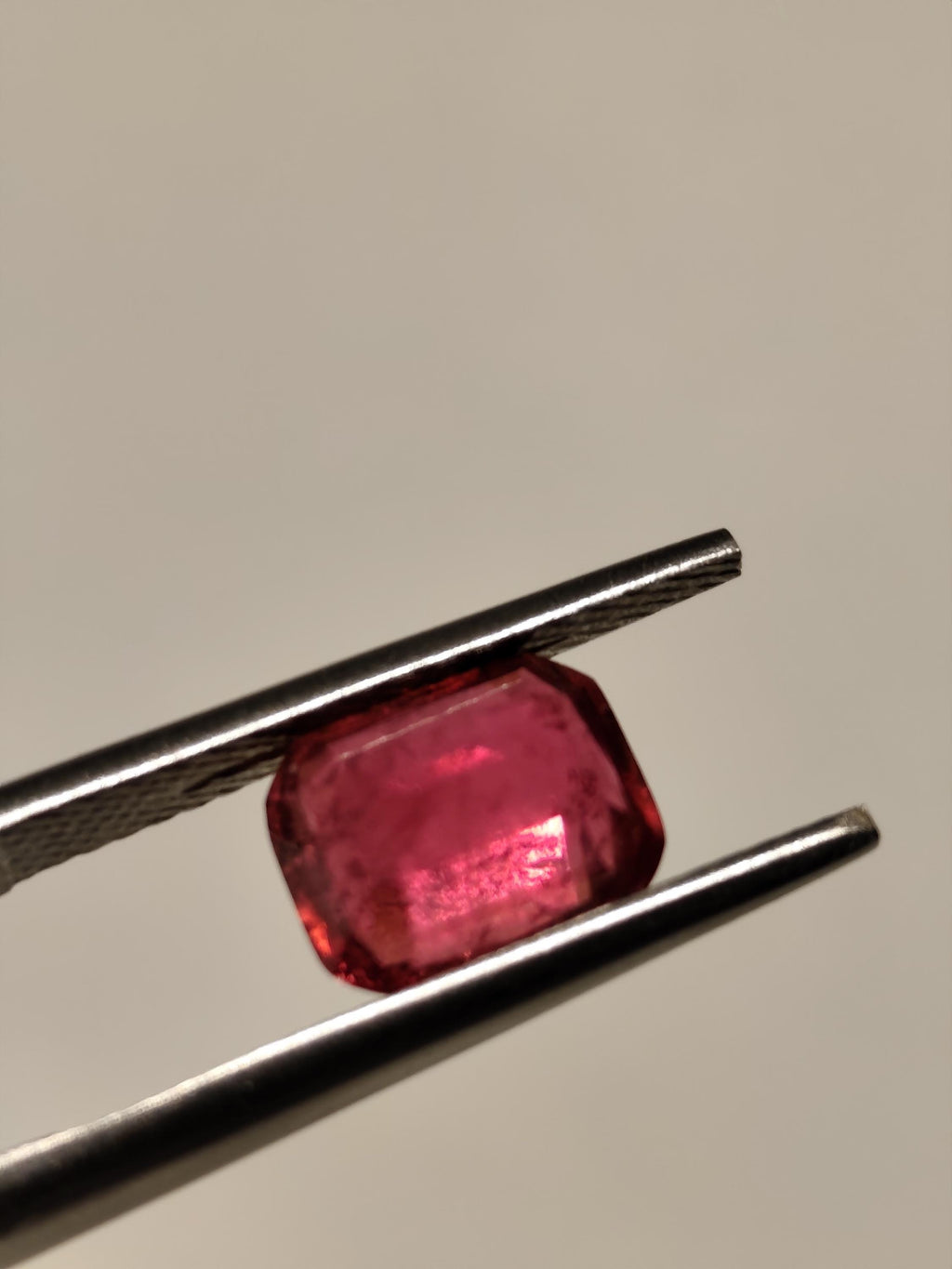1.93 Ct Natural Rubellite Tourmaline – Pinkish Red Cushion Cut – Afghan Gemstone – Loose Stone
