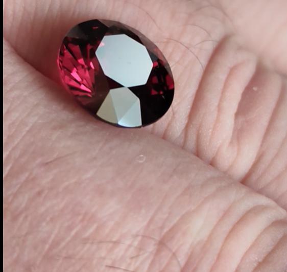 Natural Spessartite Garnet 10.02 Ct Deep Reddish Orange Round Cut Large Red Certified Collector