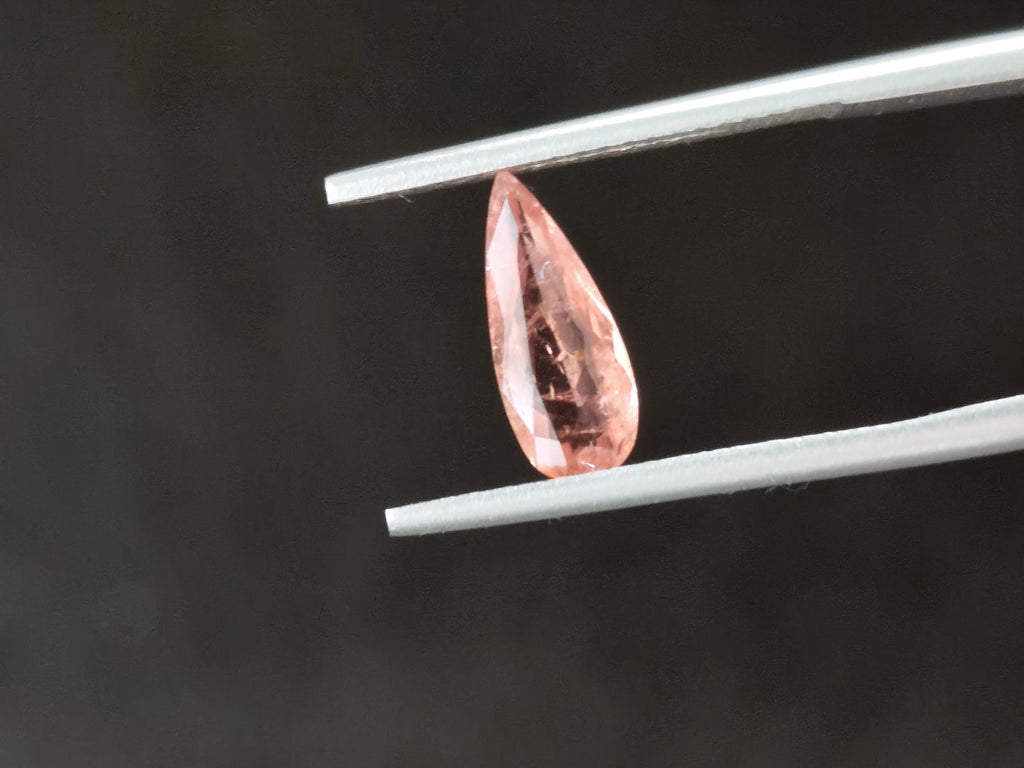 Rare Natural Vayrynenite 0.77 Ct Salmon Pink Pear Gem Afghanistan