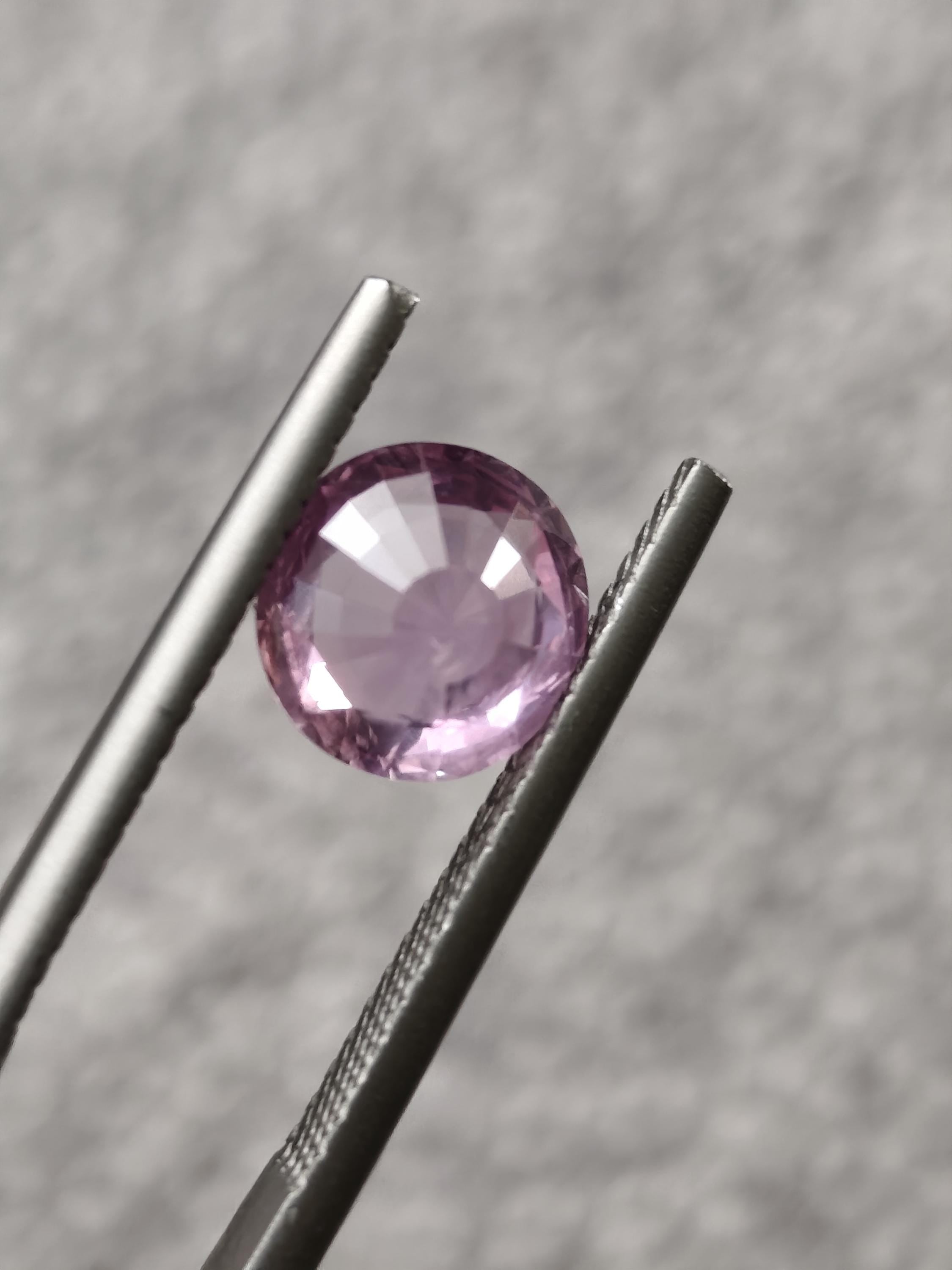 2.00 Ct Unheated Pastel Pink Sapphire | Sri Lanka | Certified Natural Corundum