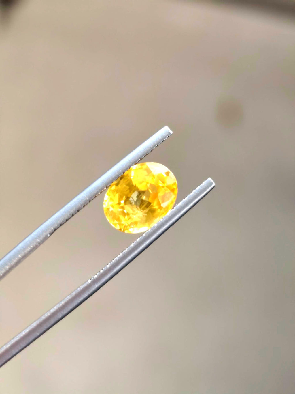 2.60 Ct Vivid Yellow Sapphire – Natural Ceylon Golden Sapphire Oval Cut
