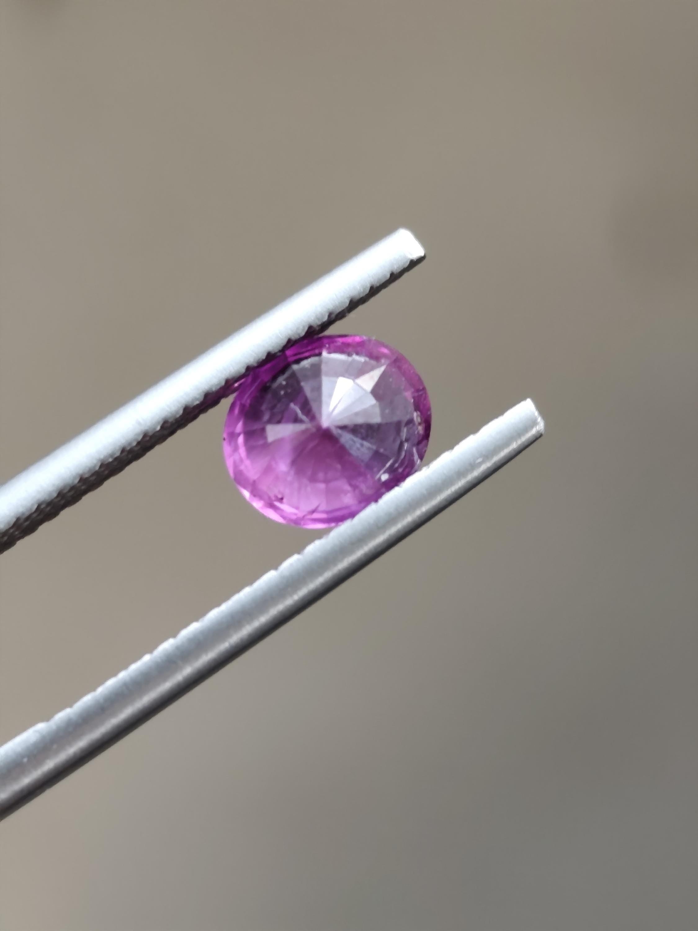 Vivid Hot Pink Sapphire 1.61ct Natural Ceylon Oval Cut Loose Gemstone