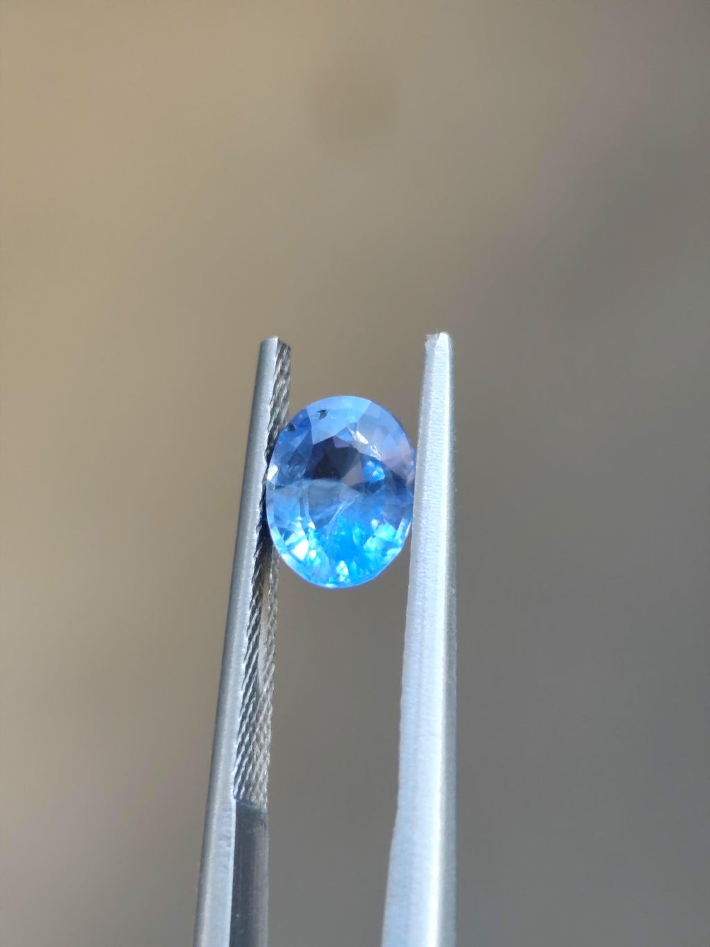 1.23 Ct Neon Cornflower Blue Sapphire Certified Natural Oval Cut Loose Sapphire