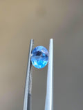 1.23 Ct Neon Cornflower Blue Sapphire Certified Natural Oval Cut Loose Sapphire