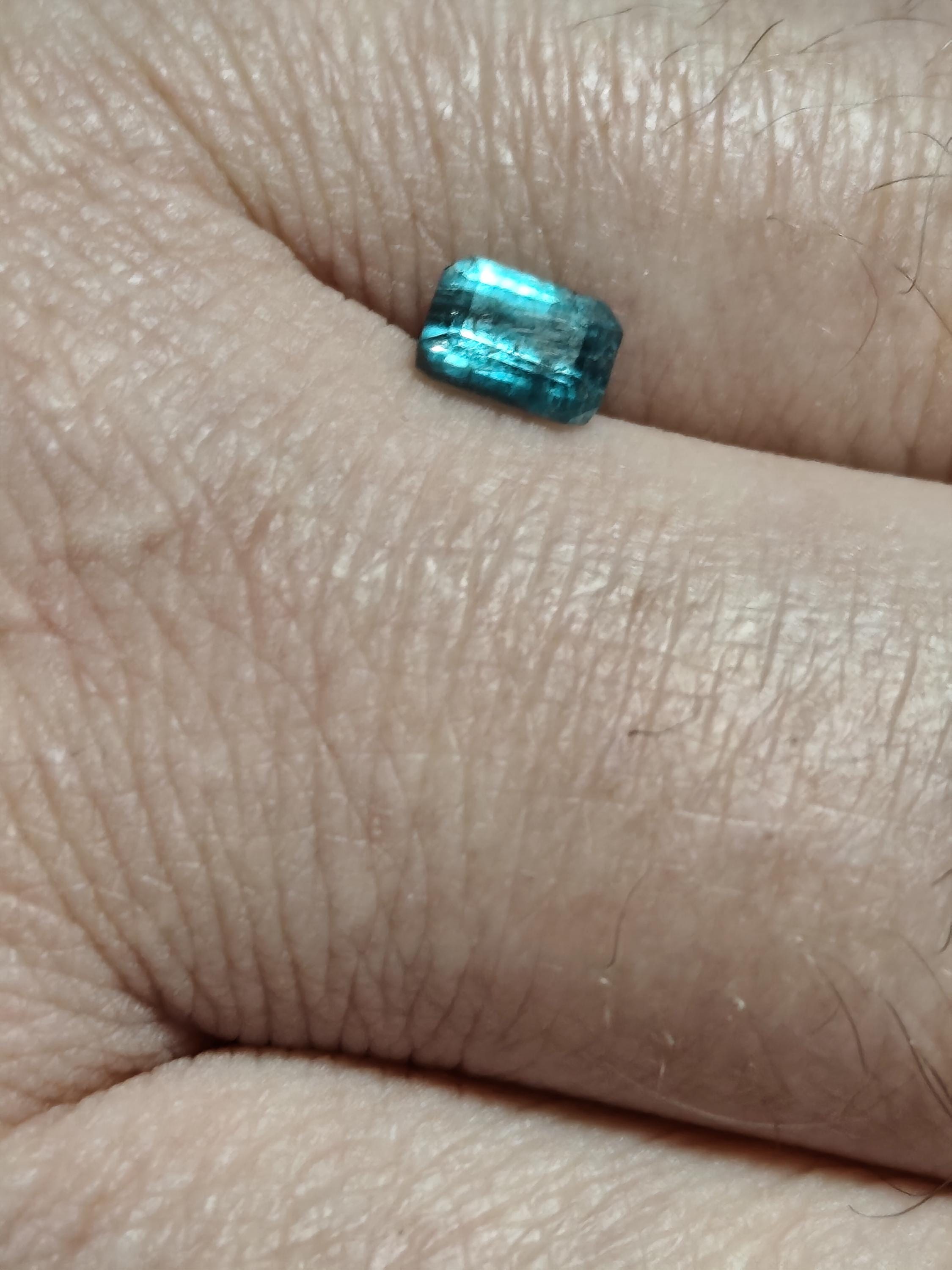 0.92 Ct Natural Afghan Blue-Green Tourmaline – Lagoon Teal Emerald Cut Loose Gemstone