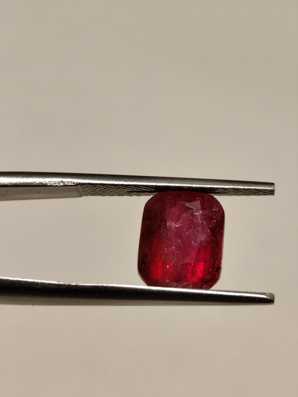 Natural Rubellite Tourmaline 3.20 Ct  Pinkish Red  Cushion Cut Loose Gemstone Afghan