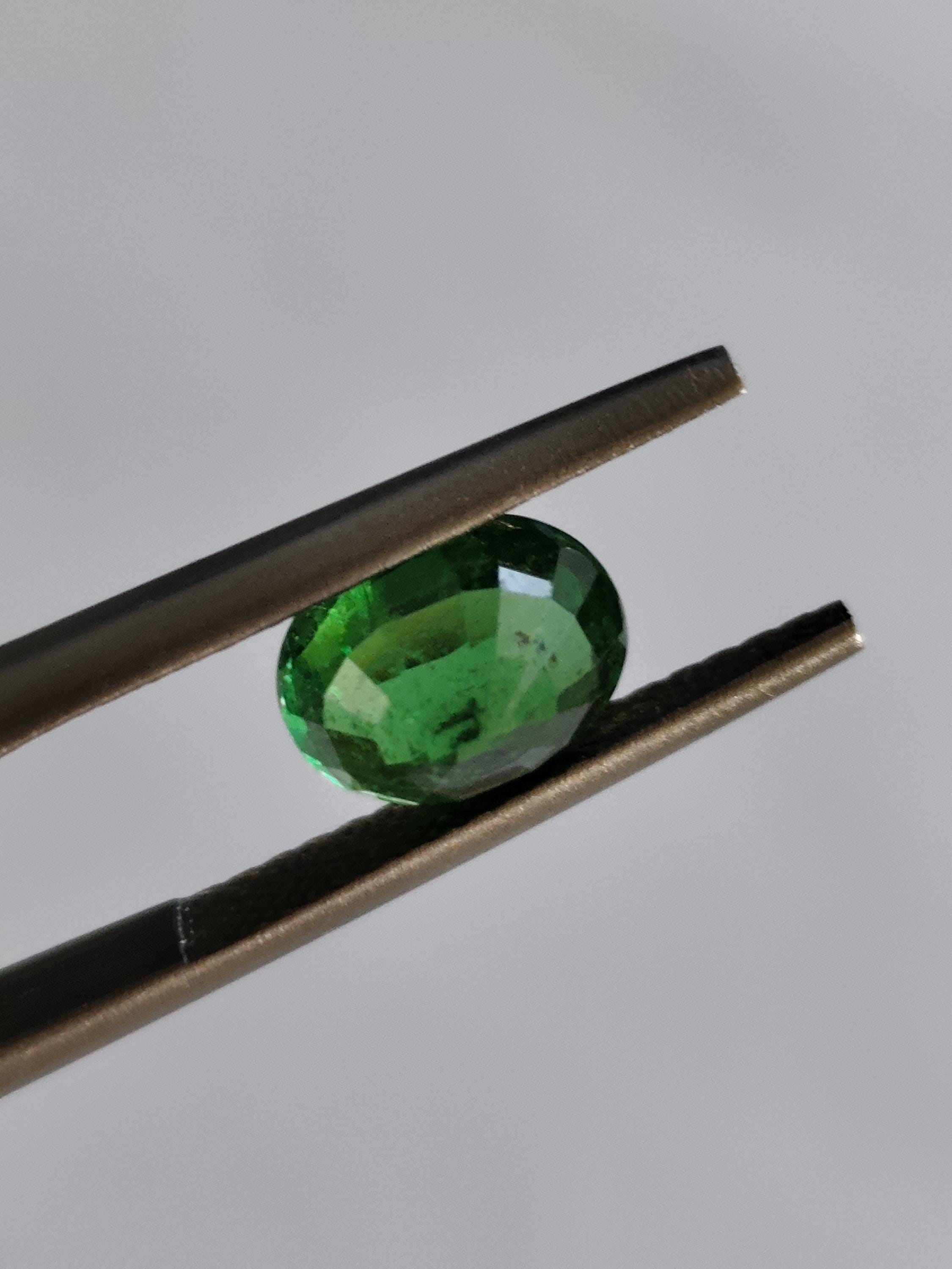 Natural Tsavorite Garnet 2.47 Ct Vivid Green Oval Cut – Unheated – Bright Neon Green Gemstone
