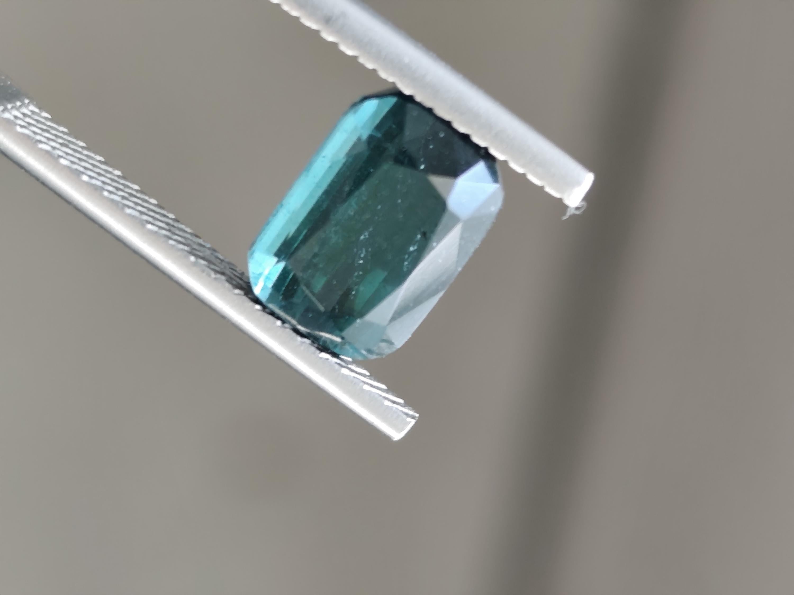 3.10 Ct Natural Indicolite Tourmaline Afghanistan No Heat Deep Indigo Teal Loose Gemstone