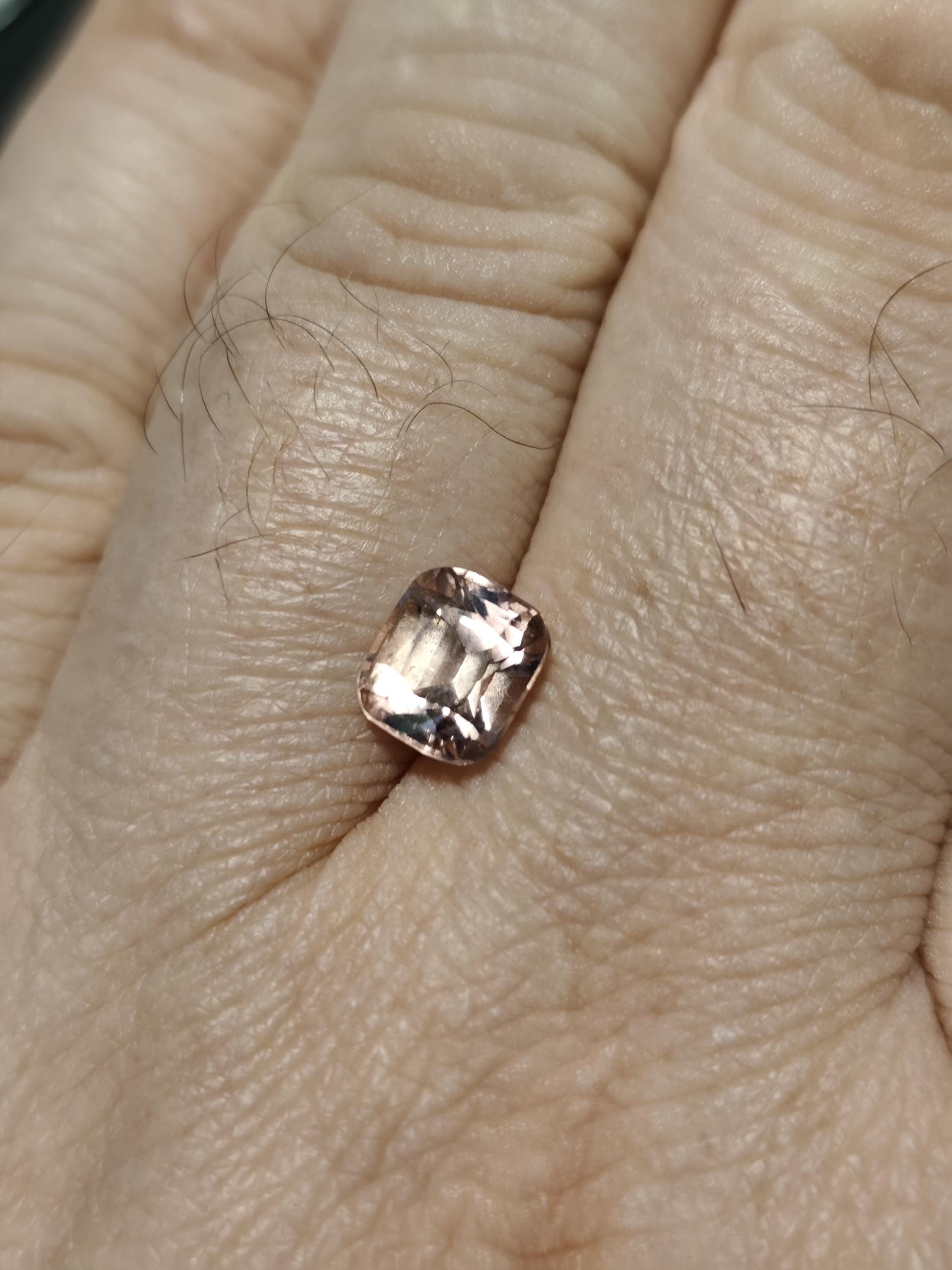 2.39 Ct Light Pink Tourmaline Cushion Cut | Bubblegum Pastel | Natural Afghanistan Tourmaline