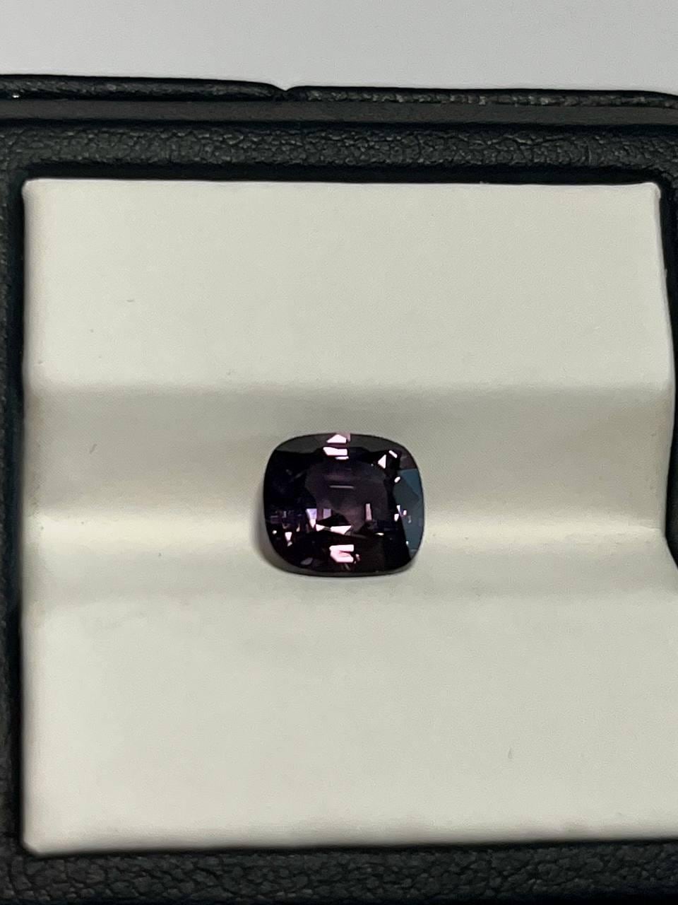 2.81 Ct Natural Violet Spinel Cushion | Burma | No Heat | Greyish Purple Gemstone  for ring
