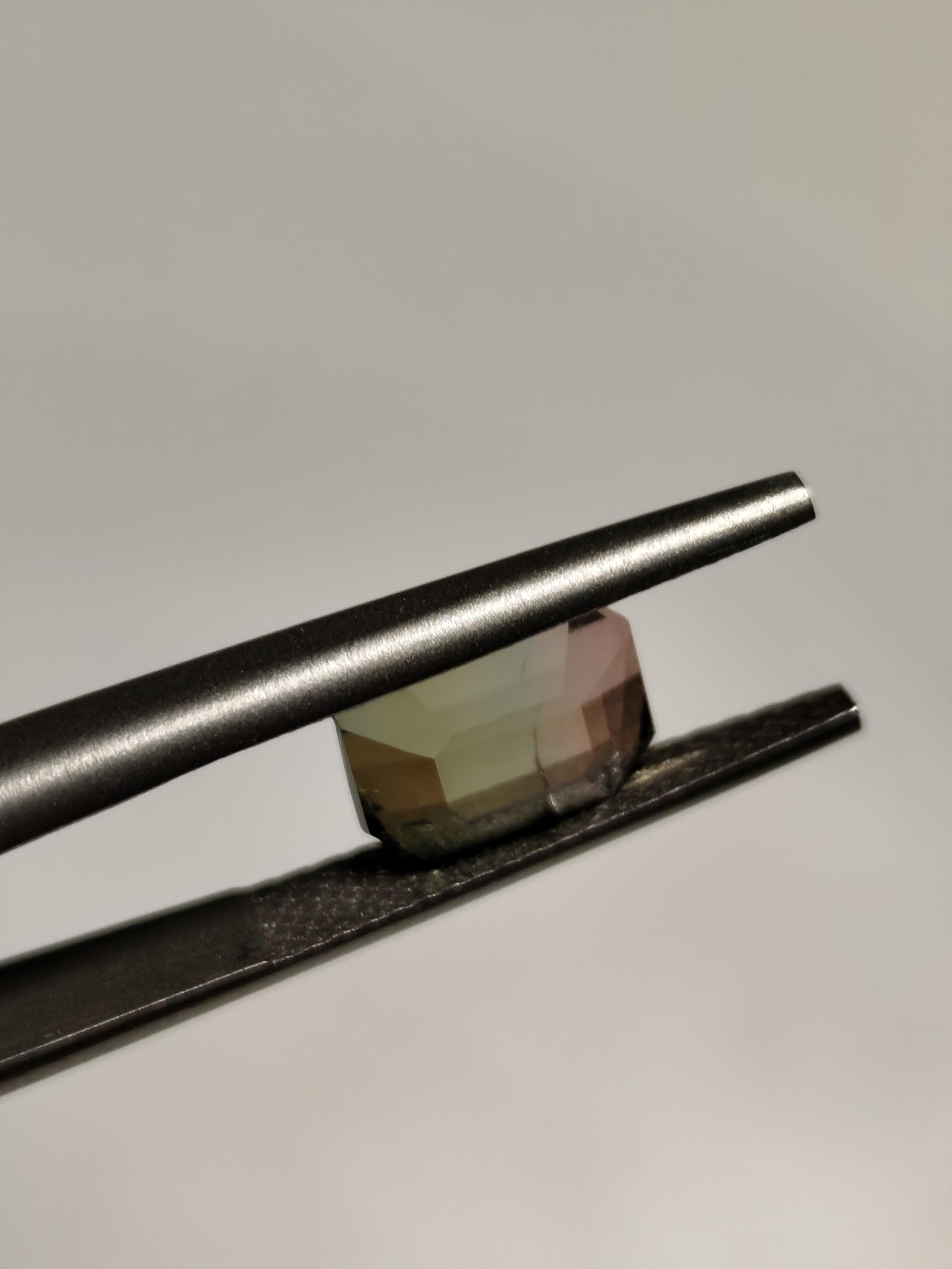 Bi-Color Tourmaline 2.53 Ct – Green Pink Tourmaline – Emerald Cut – Afghanistan Natural Gemstone – Watermelon Style