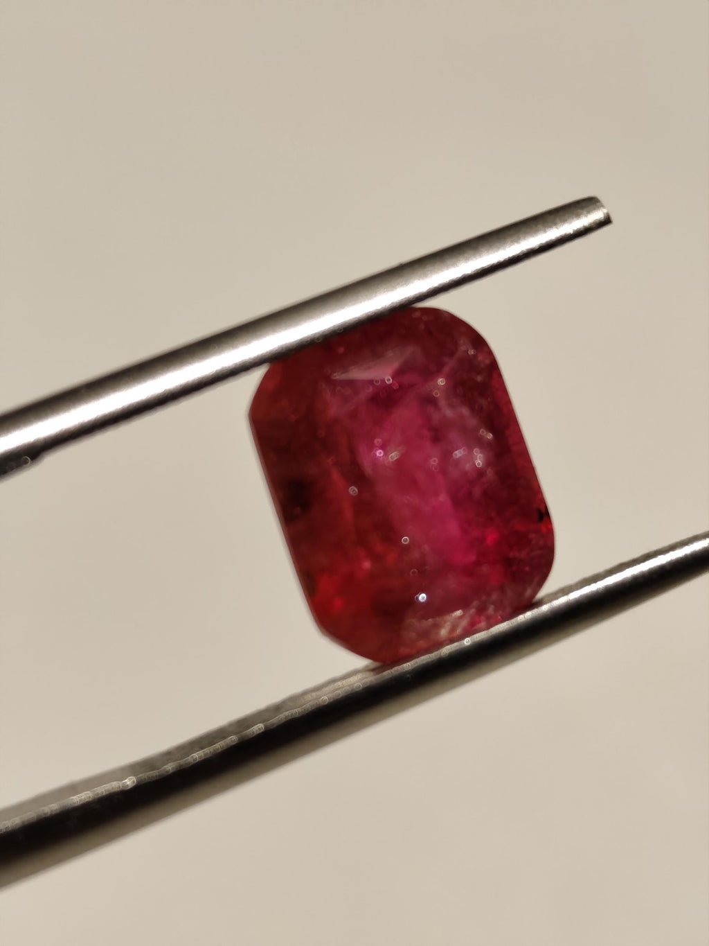 Natural Rubellite Tourmaline 3.20 Ct  Pinkish Red  Cushion Cut Loose Gemstone Afghan