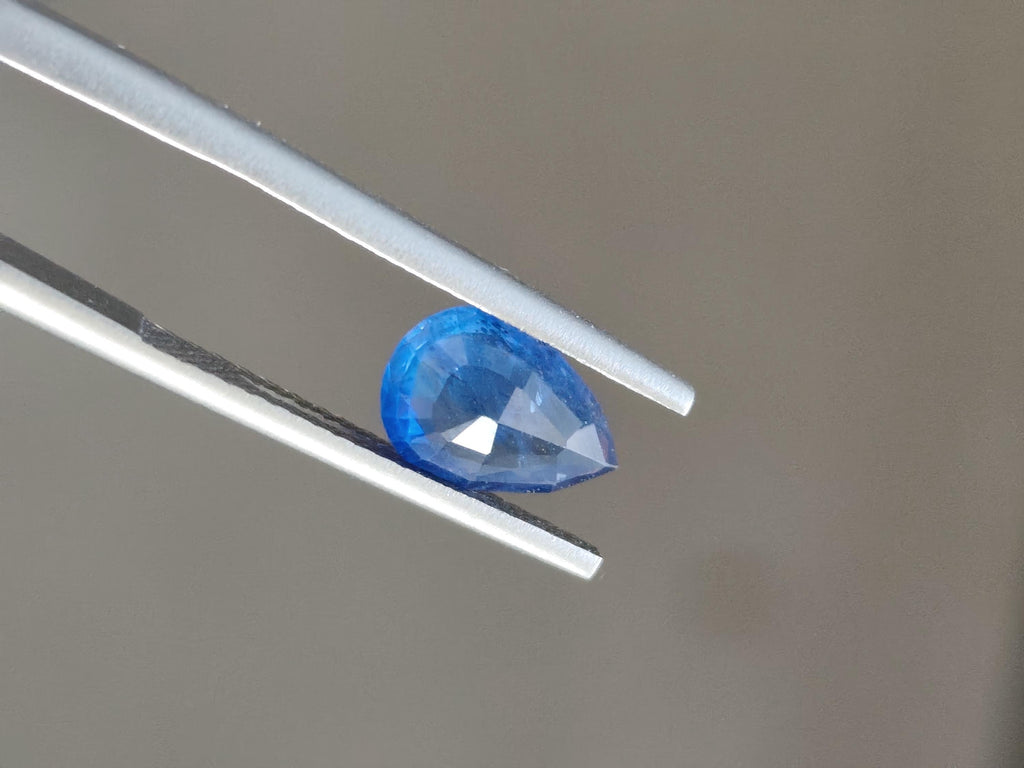 Natural Vivid Electric Blue Sapphire 1.69 Ct Pear Cut Heated Loose Gemstone Certified Corundum