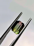 Bi-Color Tourmaline 2.53 Ct – Green Pink Tourmaline – Emerald Cut – Afghanistan Natural Gemstone – Watermelon Style